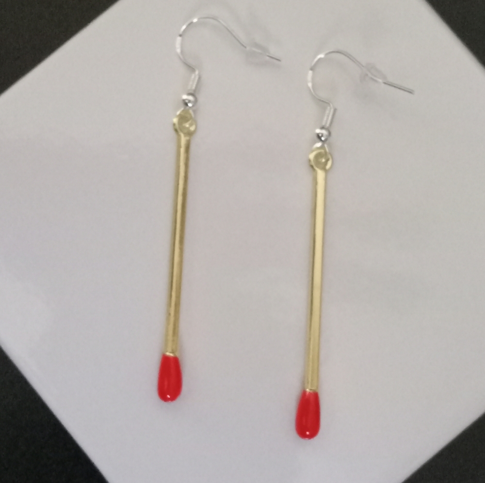 925 Match Stick Earrings (NEW)
